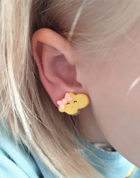 Ear clips "Cloud-yellow"